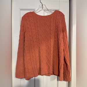 croft & barrow Peach Cable-knit Sweater